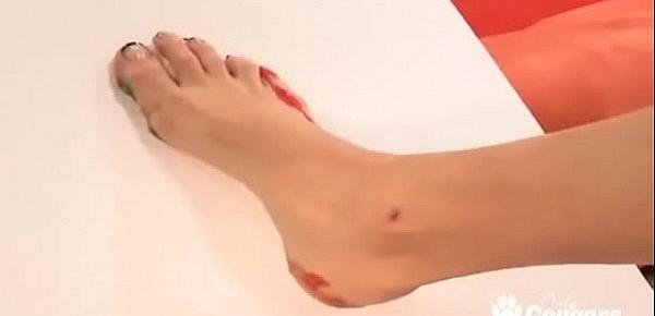  Mika Rain Has Her Toes Sucked And Pussy Fucked